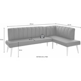 exxpo - sofa fashion Costa 157 x 92 x 245 cm Kunstleder langer Schenkel links schoko