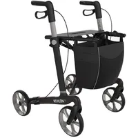 Rehasense Athlon SL Carbon Rollator leicht faltbar mit Softrädern schwarz Größe M