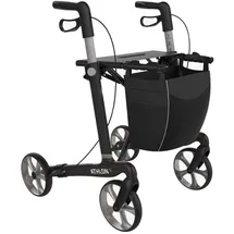 Rehasense Athlon SL Carbon Rollator leicht faltbar mit Softrädern schwarz Größe M