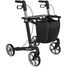 Rehasense Athlon SL Carbon Rollator leicht faltbar mit Softrädern schwarz Größe M