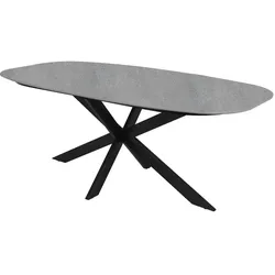 Esstisch  Oval , grau , Maße (cm): B: 200 H: 76