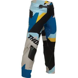 Thor Sportmode Brave, Textilhose Jugend - Blau/Schwarz/Gelb/Beige - 26