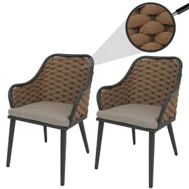 Proregal Gartenstuhl 59 x 63 x 84 cm beige 2 St.