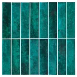 Klebefliesen 3d Selbstklebend Fliesenaufkleber Küche, Metro Fliesen Aufkleber Wandfliesen Fliesenaufkleber Blau Mosaik (30,5 x 30,5 cm, 10 Stück)