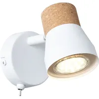 Brilliant Moka Wandspot Schalter weiß matt | weiß
