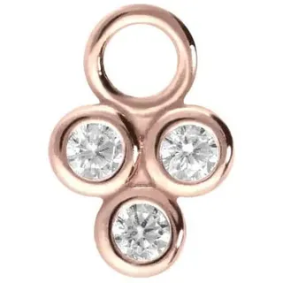 PIERCINGLINE Chirurgenstahl Anhänger für Clicker 3 EINGEFASSTE KRISTALLE