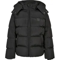 URBAN CLASSICS Jungen UCK1807-Boys Hooded Puffer Jacket Jacke, Schwarz, 122/128