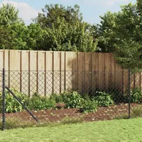 vidaXL Maschendrahtzaun 0,8 x 25 m Anthrazit/Stahl