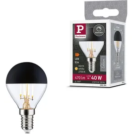 Paulmann 29264 LED Tropfen Kopfspiegel E14 470lm 4,5W 2700K dimmbar Kopfspiegel Schwarz matt