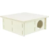 Trixie Haus mit 4 Zimmern × Light Wood × 25 x 10 x 25 cm