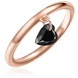 Glanzstücke München Ring Herz Sterling Silber Spinell in roségold | Gr.: 60