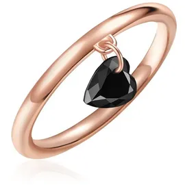 Glanzstücke München Ring Herz Sterling Silber Spinell in roségold | Gr.: 60
