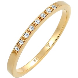 Elli DIAMORE Ring Damen Bandring Verlobung Diamant (0.04 ct.) 585 Gelbgold
