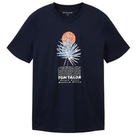 TOM TAILOR Herren T-Shirt PRINTED Regular Fit Blau 10668 M