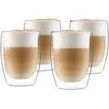 Klarstein Jesolo doppelwandige Thermogläser 350 ml handgemacht Borosilikatglas Klarglas