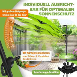 Kesser Doppelsonnenschirm 460 x 270 cm Grün