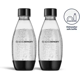 Sodastream Wasserflasche 0,5 l schwarz + 2 Stück