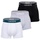 Lacoste Herren Boxershorts, 3er Pack - Trunks, Casual, Cotton Stretch, Logobund Schwarz/Grau/Weiß 2XL