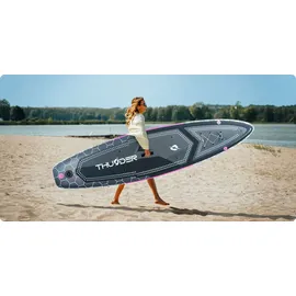 Thunder Mossa SUP Board 320 x 75 x 15 cm Grau/Weiß/Rosa