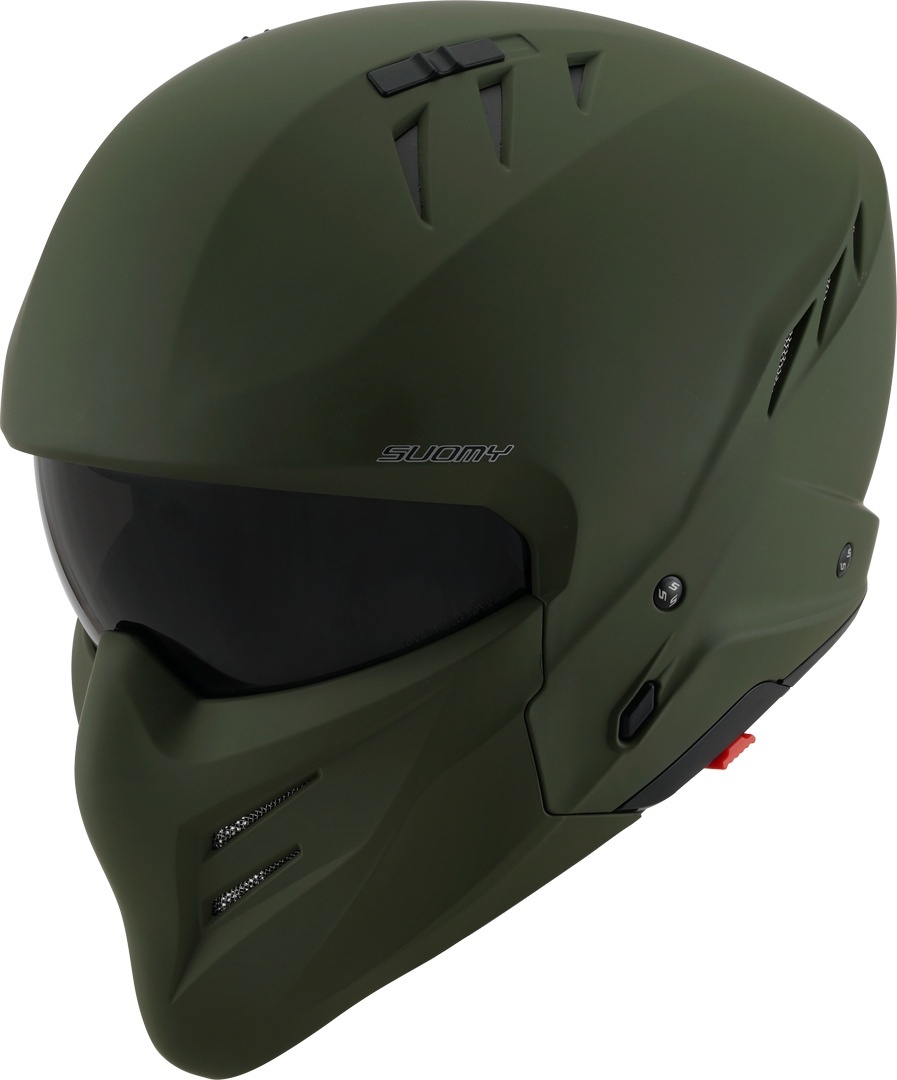 Suomy Armor Plain Jet helm, groen, XL Voorman