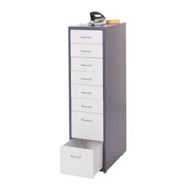 Mendler Boston Rollcontainer 110x28x41 cm dunkelgrau