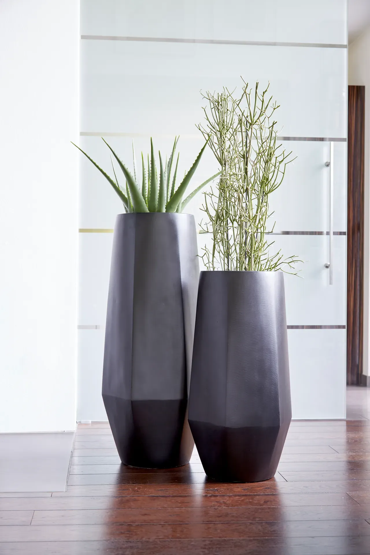 Vase Nelson - Samtschwarz - 75 cm