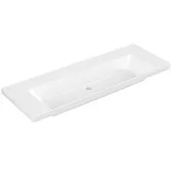 Villeroy und Boch Subway 3.0 Schrank-Waschtisch 4A70D301 130x47cm, ohne Hahnloch/ohne Überlauf, weiß