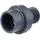 Mega Group - Mega Verschraubung Pvc-u 63 mm PVC Klebe Fitting Außengewinde 10 Bar, Grau