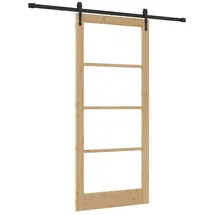 vidaXL Schiebetür rechts 93 x 211 cm Braun/Schwarz