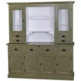 Casa Padrino Küchenbuffet Casa Padrino Landhausstil 179 x 50 x 197 cm Antik Grün / Weiß