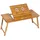 Tectake Laptoptisch, aus Bambus, klappbar und höhenverstellbar, ideale Belüftung, 72 x 35 x 26 cm, Arbeitszimmer, Schreibtische, Computertische