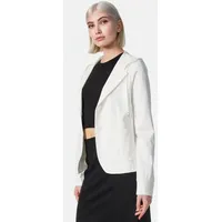 PM SELECTED Damen Kurzblazer Sportliches Sakko Business Hoodie Blazer mit Kapuze - Reverskragen & Zugband PM21