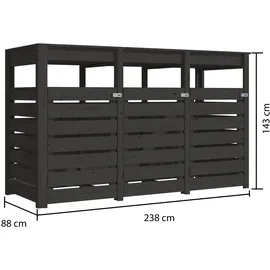 Karibu Mülltonnenbox 238 x 88 cm anthrazit