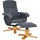 Svita Relaxsessel CHARLES Polyester 75 x 95 x 75 cm Dunkelgrau mit Hocker