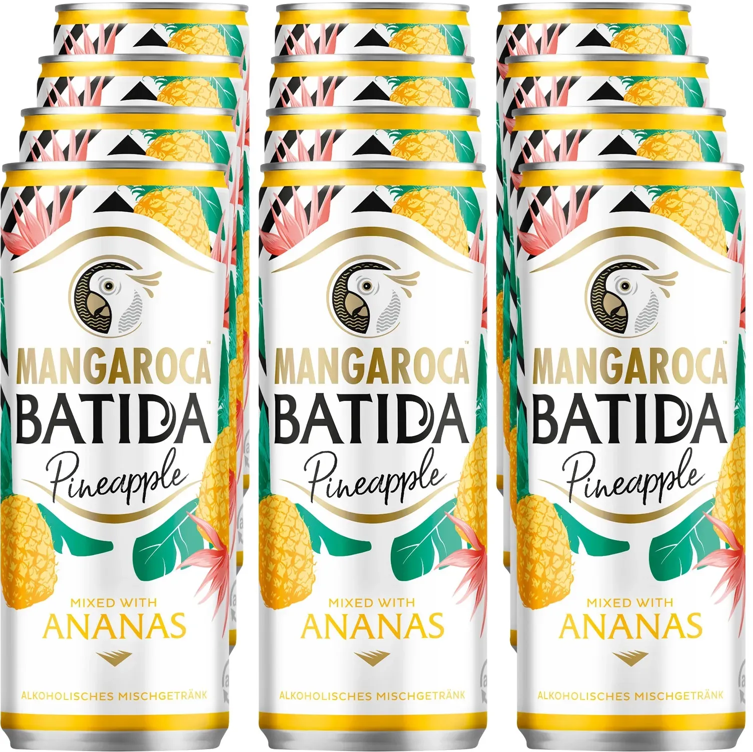 Mangaroca Batida Pineapple 10,0 % vol 0,25 Liter Dose, 12er Pack