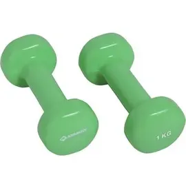 Donic Schildkröt Schildkröt 960205 - Vinyl-Hanteln, 1,0 kg Set, limegreen, Heim-Fitnessgerät