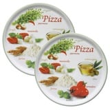 2er Set Pizzateller Napoli Pizzafoods grün 31cm - 04019#ZP1