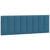 vidaXL Kopfteil-Kissen \"Hanko\" Blau 140 cm Samt