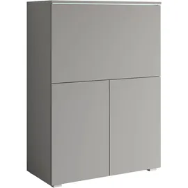 Home Affaire PC-Schrank HOME AFFAIRE "Vera, Sekretär, Home-Office-Schreibtisch mit LED-Beleuchtung", grau (grau pallad), B:90cm H:125,1cm T:42cm, Sekretäre, Multifunktional mit Stauraum, klappbare Tischfläche, LED, B 90 cm