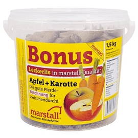 Marstall Premium-Pferdefutter Bonus Apfel+Karotte, 1er Pack (1 x 1.5 kilograms)