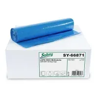 Sobsy Müllsäcke 120 Liter, blau, 28 my Typ 60,