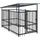 vidaXL Outdoor-Hundezwinger mit Dach 1,88 m2 Stahl Schwarz