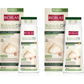 BIOBLAS 2x Knoblauch Shampoo 500 ml Bioblas, Geruchlos, Anti Haarausfall Frauen Männer