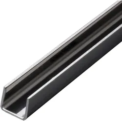 U-Profil V2A Edelstahl natur zur nachträglichen Montage (B=13 mm)