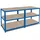 BRB-Lagertechnik Arbeitstisch Stahl 900x1800x600 mm blau 2 Ablageebenen