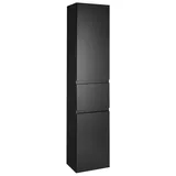 a&n&a aQualine ALTAIR Hochschrank mit Wäschekorb 40 x 184 x 31 cm Schwarz Matt