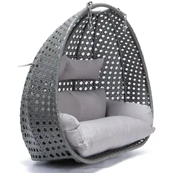 Home Deluxe Polyrattan Hängesessel-Korb «Twin»   versch. Farben