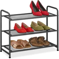 Relaxdays Schuhregal, 6 Paar Schuhe, HBT: 48x60x25 cm, Metall