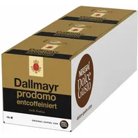 Nescafé Dolce Gusto Dallmayr prodomo entcoffeiniert 3er Set, 3x16 Kapseln