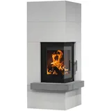Oranier Club Stahl schwarz/Sims Naturstein grau